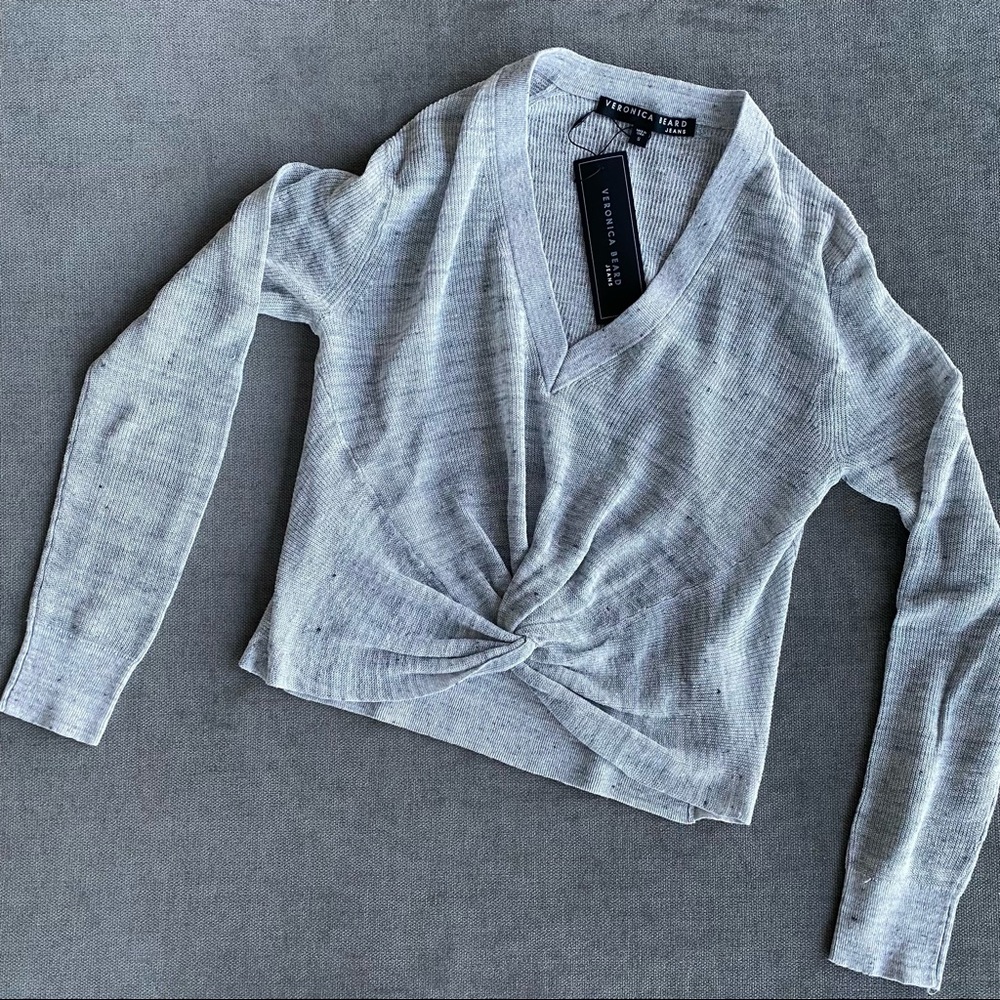 Brand new Veronica Beard Soren Twist-Front Sweater